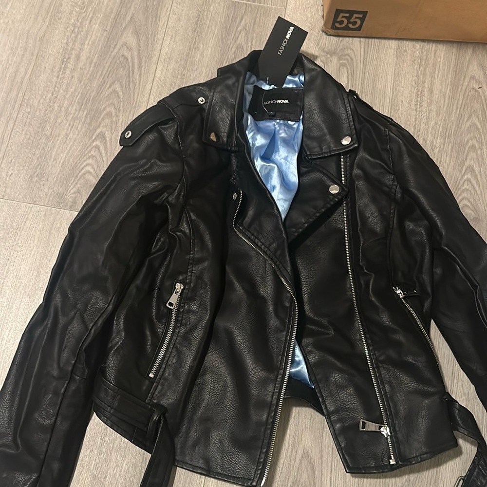 Faux leather jacket